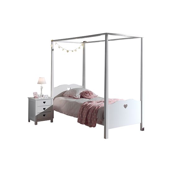 Kinder Bett Amori mit der himmel 200x90 cm