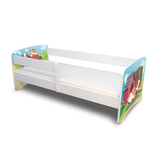 Kinder Bett mit Geländer - Doggie a muschi