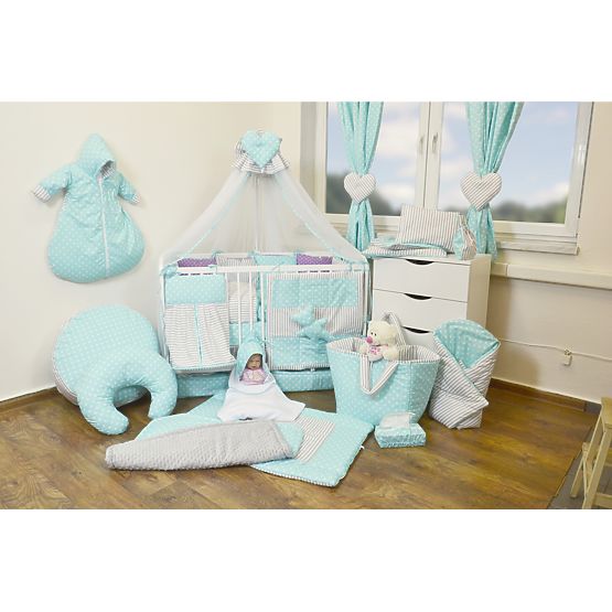Kinder Bettbezug Grey Mint