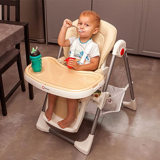 Kinder Essen- Babystuhl LIONELO Linn Plus - Beige