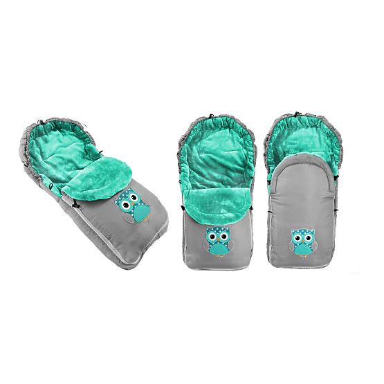 Kinder fußsack Sovička - grau-minze