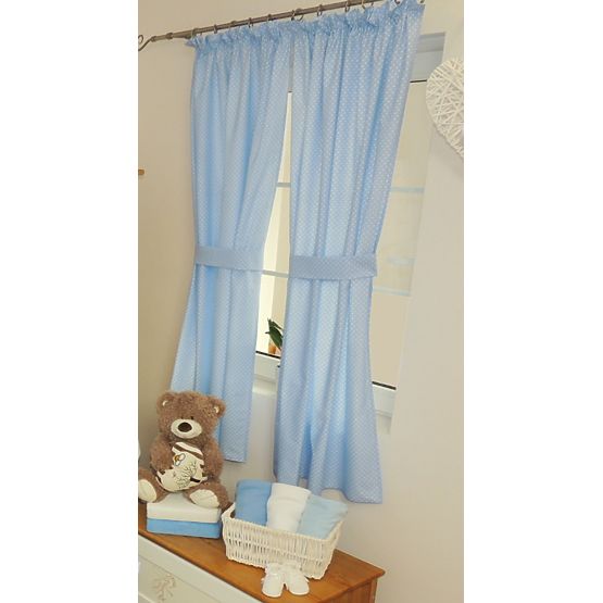 Kinder-Gardine - Pünktchen/Blau