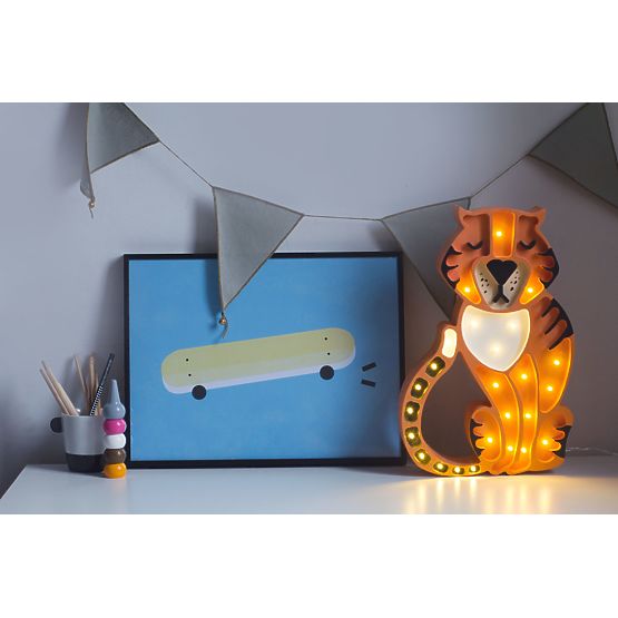 Kinder Holz- Lampe Tiger