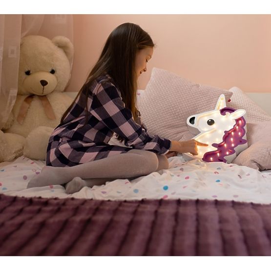 Kinder-Holzleuchte LED EINHORN