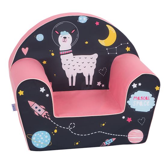 Kinderstuhl Lama - blau-rosa
