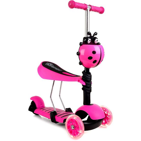 Kinder odrazedlo a roller Marienkäfer - pink