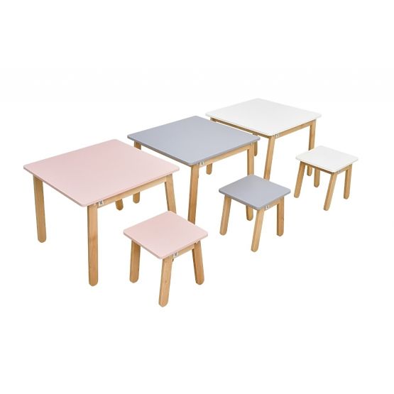 Kindertisch Woody White