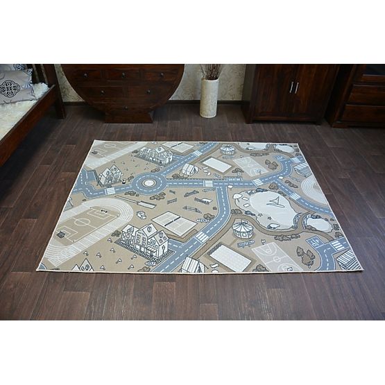 Kinder rutschfest Teppich Street beige