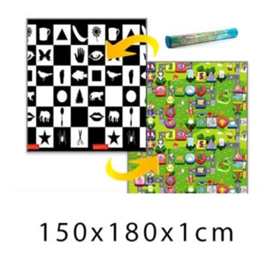 Kinder Schaumstoff Teppich - Schachbrett + numerisch gasse 150x180x1