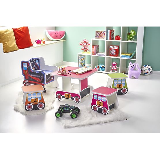 Kinder Sitzhocker LOKOMO - Rosa