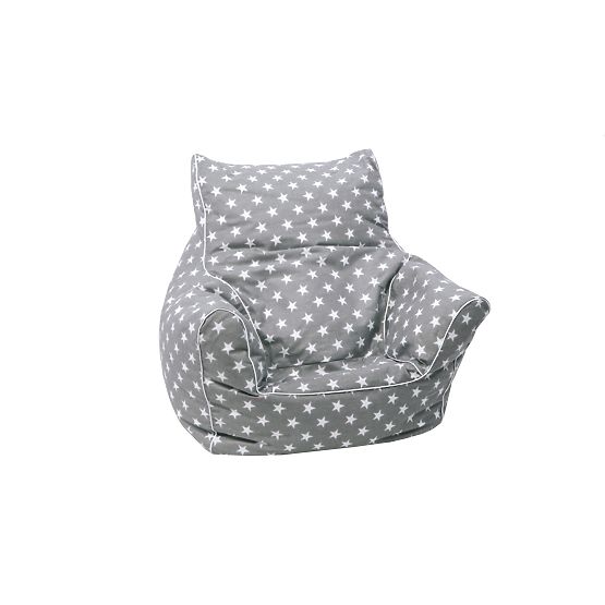 Kinder Sitzsack STERNE - grau