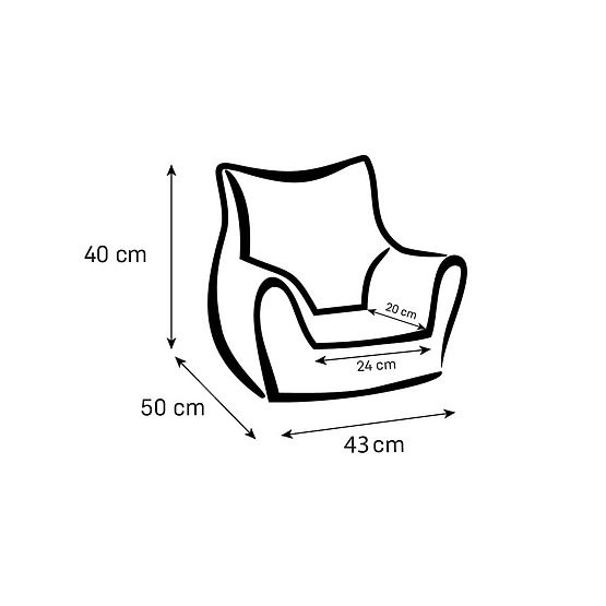 Kinder Sitzsack STERNE - grau