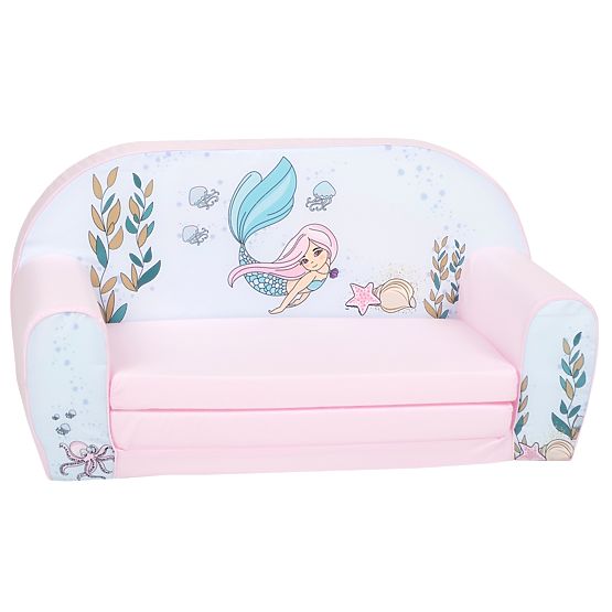 Kinder Sofa Meerjungfrau - weißrosa