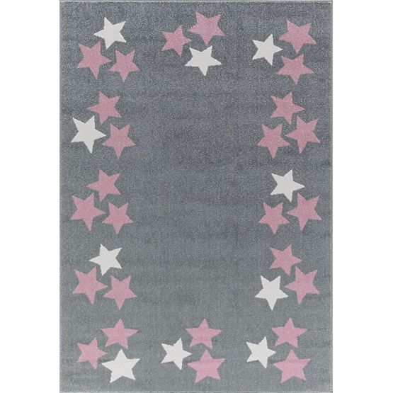 Kinder Teppich BORDERSTAR grau stieg