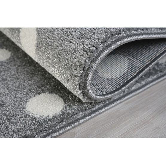 Kinder Teppich CIRCLE silbergrau/ white