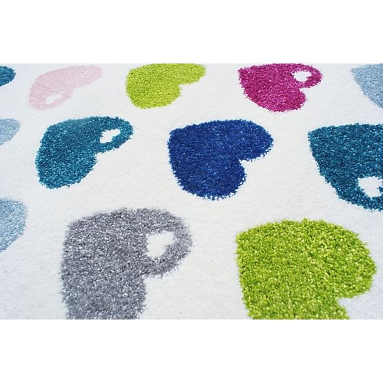 Kinder Teppich hearts farbig