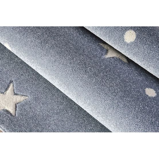 Kinder Teppich HEAVEN blaugrau/weiß