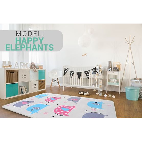 Kinder Teppich SOFT OWL HAPPY ELEFANTEN