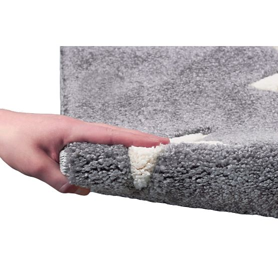 Kinder Teppich STARLIGHT grau/weiß