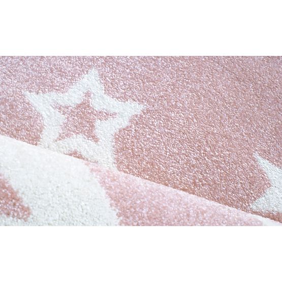 Kinder Teppich STARLIGHT rosa/weiß