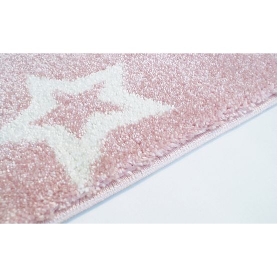 Kinder Teppich STARLIGHT rosa/weiß