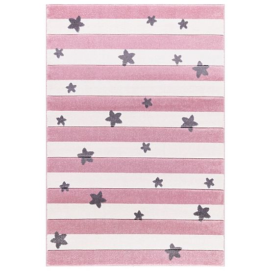 Kinder Teppich STARS STRIPES rosa
