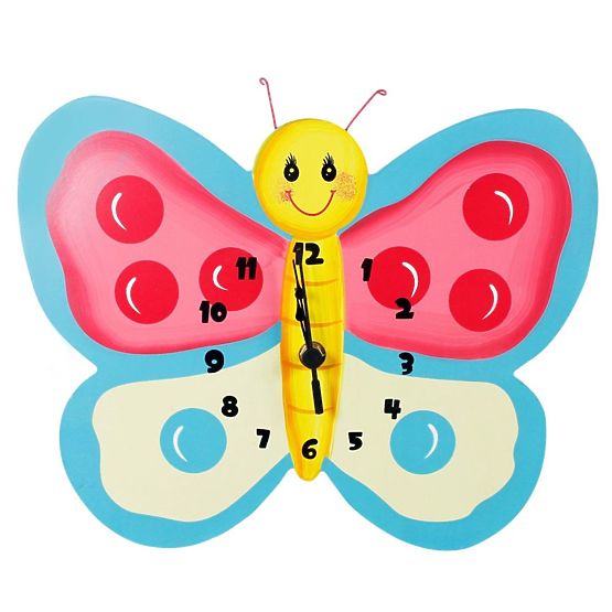 Kinder wand Uhr Schleife
