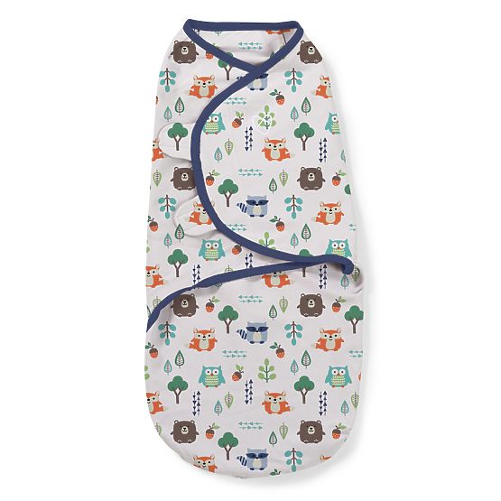 Kinder Wickeldeckchen SwaddleMe S blau / wald Motiv 2ks
