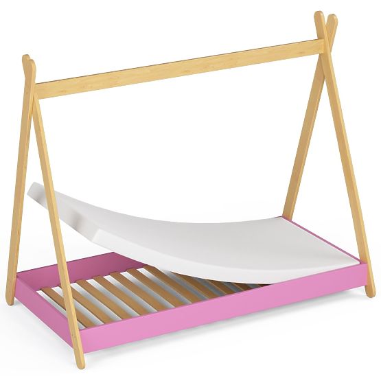 Kinderbett 160x80 GEM mit Matratze rosa