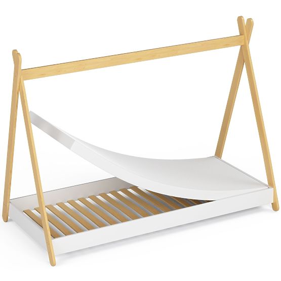 Kinderbett 180x80 GEM mit Matratze weiß