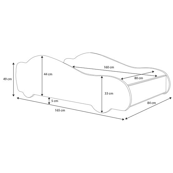Kinderbett Auto Taxi 160x80