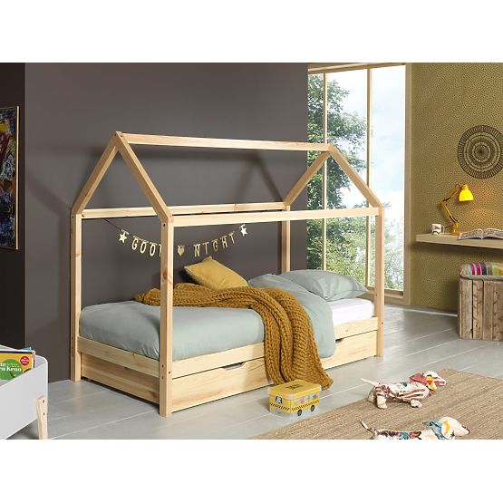 Kinderbett Hausbett Dallas Hip - Natur