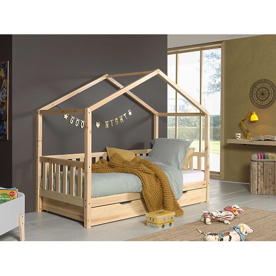 Kinderbett Hausbett Dallas - Natur