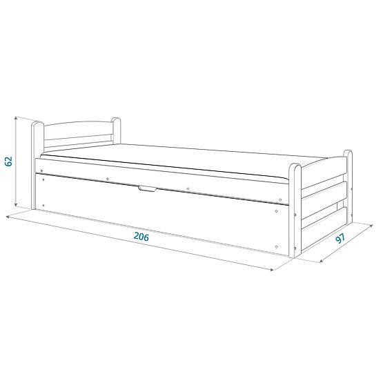 Kinderbett DAVID - natur