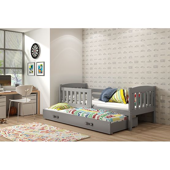 Kinderbett EXCLUSIVE mit Zusatzbett - grau/graphit Detail