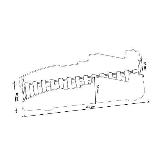 Kinderbett FORMULA rot 160x80 cm