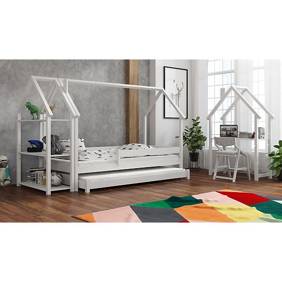 Kinderbett Hausbett Frank - weiß