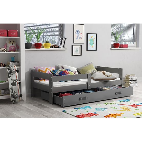 Kinderbett HUGO 160x80 cm - grau