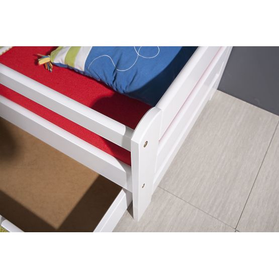 Bett Woody mit Schutzgitter - weiß