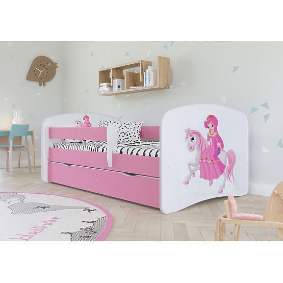 Kinderbett mit Rausfallschutz Ourbaby - Prinzessin auf dem Pferd