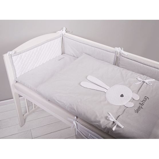 Kinderbettwäsche Sleep&Hug 3-teilig - grau