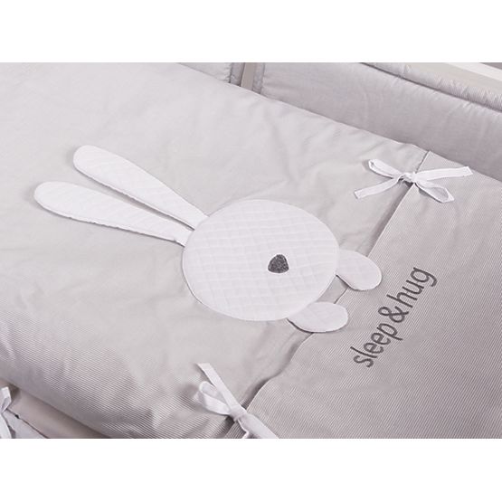 Kinderbettwäsche Sleep&Hug 3-teilig - grau