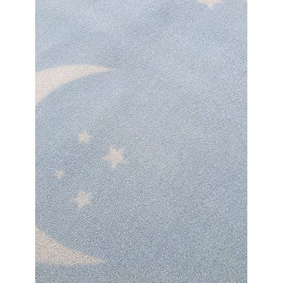 Kindereppich LOVE YOU MOON hellblau/weiß