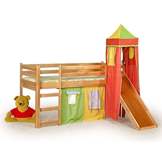 Kinderhochbett Flo mit Rutsche