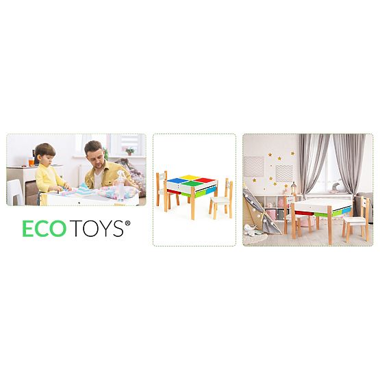 Kinderholztisch mit Stühlen Creative