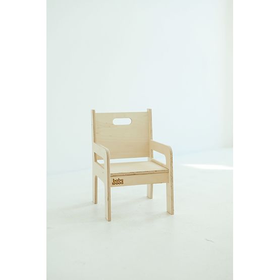 Kinderholztisch mit Stuhl S/M - natur