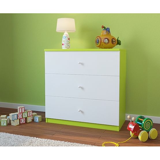 Kinderkommode Ourbaby - grün/weiß