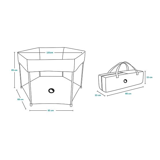 Kinderlaufstall Roel - Green Limon