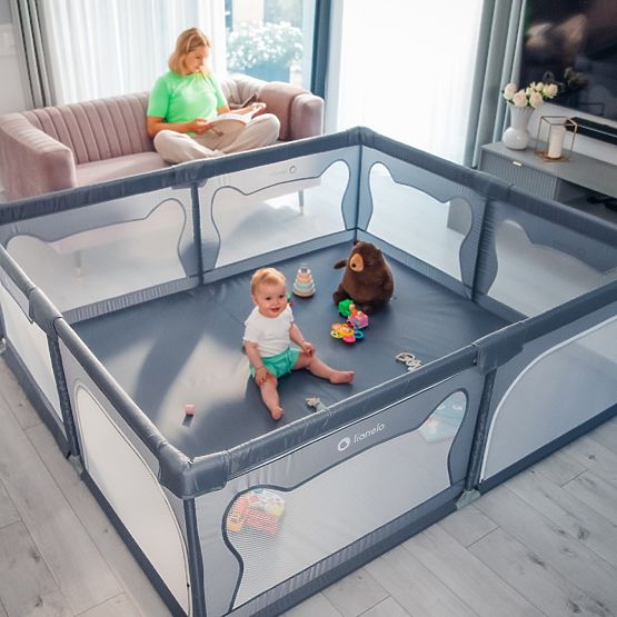 Kinderlaufstall Willow XL - Grau