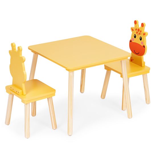 Kindermöbel-Set Tisch + 2 Stühle Giraffe ECOTOYS